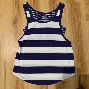 Blue and White Striped Tank